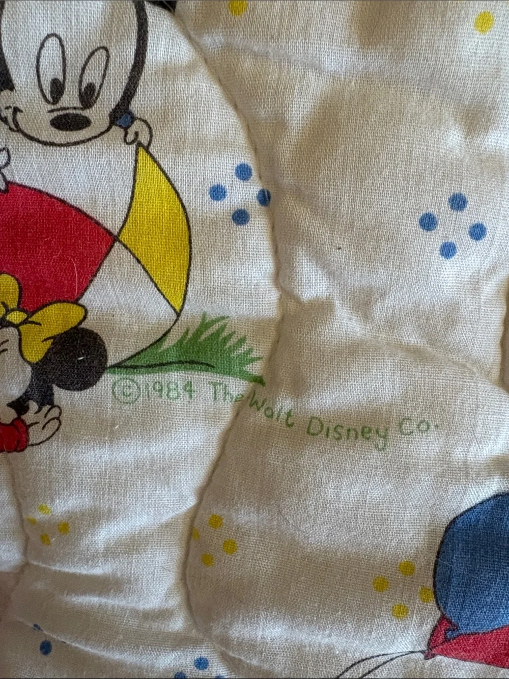 Disney Vintage Baby Mickey & Friends Quilted Blanket/Nap Sack